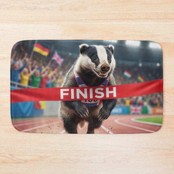 Item preview, Badger Crosses the Finish Line designed and sold by Tridentulus.