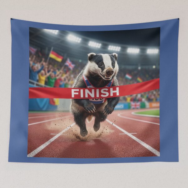 Item preview, Badger Crosses the Finish Line designed and sold by Tridentulus.
