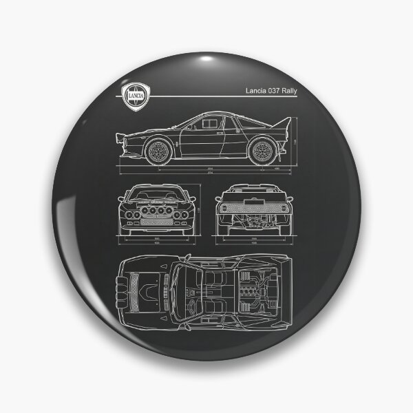 Item preview, Lancia 037 Rally Group B Blueprint Classic Race Car Technical Outline designed and sold by Motorline44.