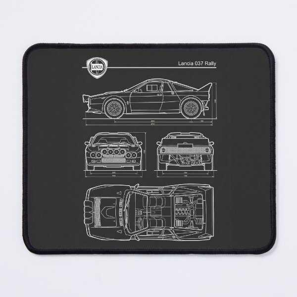 Item preview, Lancia 037 Rally Group B Blueprint Classic Race Car Technical Outline designed and sold by Motorline44.