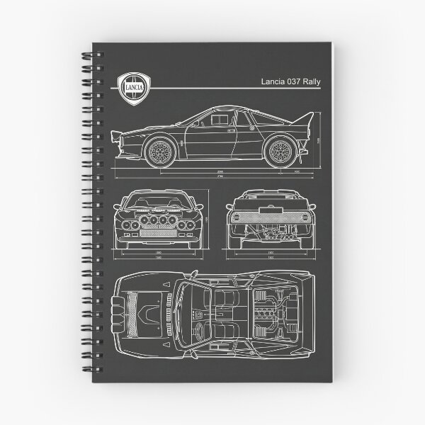 Item preview, Lancia 037 Rally Group B Blueprint Classic Race Car Technical Outline designed and sold by Motorline44.