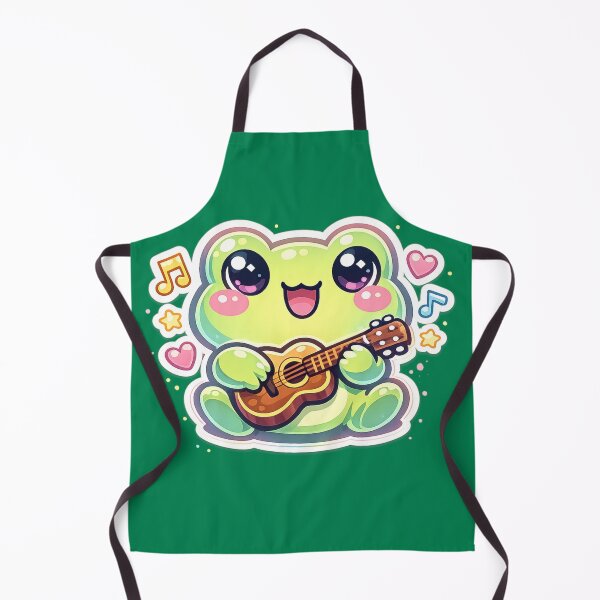 Item preview, Frog Musician Playing Tiny Guitar – Cute Cartoon Musical Frog Pastel Art designed and sold by ArtsyExplorer.