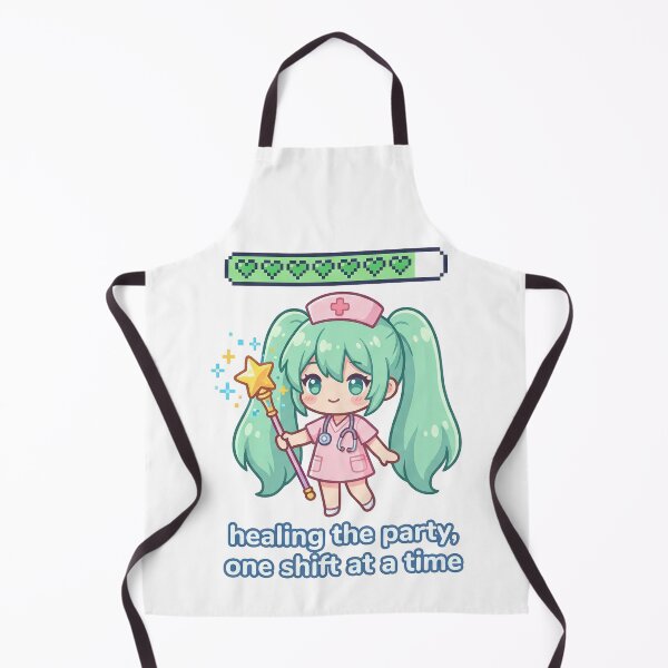 Item preview, Nurse Healing Party Sticker - Kawaii Gamer Streamer Anime Art for Healthcare Workers designed and sold by Osmose-Studio ⭐⭐⭐⭐⭐.