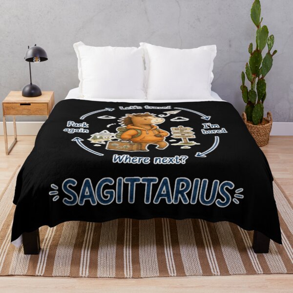 Item preview, Sagittarius Travel Wanderlust Cycle Cute Horse Zodiac Meme Art designed and sold by AMS.