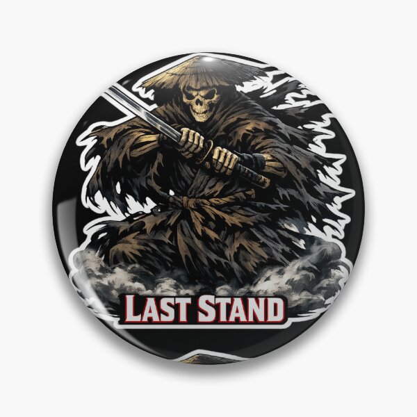 Item preview, Last Stand Skeleton Ronin Samurai With Katana Dark Warrior Sticker designed and sold by Ecocrushstudio.