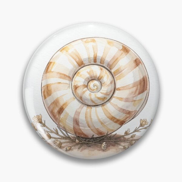 Item preview, Nautilus Shell Watercolor Art -  Luxury Spiral Coastal Print designed and sold by LuminaArtRO.