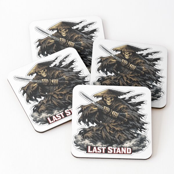 Item preview, Last Stand Skeleton Ronin Samurai With Katana Dark Warrior Sticker designed and sold by Ecocrushstudio.