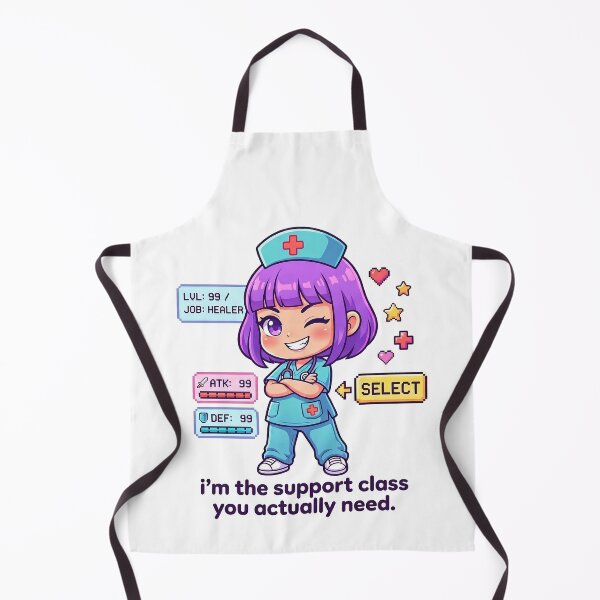 Item preview, Nurse Support Class Sticker - Kawaii Gamer Streamer Anime Art for Healthcare Workers designed and sold by Osmose-Studio ⭐⭐⭐⭐⭐.