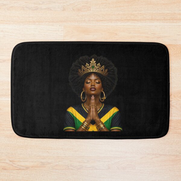 Item preview, Praying Black Woman Jamaican Queen Afro designed and sold by FormalDehyena.