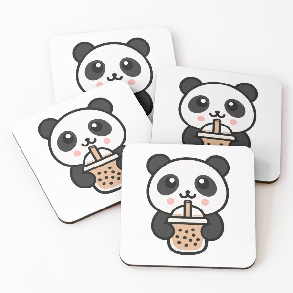 Item preview, Cute Kawaii Panda Drinking Bubble Tea designed and sold by IYI.