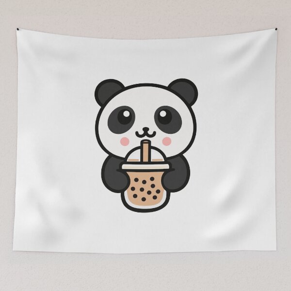 Item preview, Cute Kawaii Panda Drinking Bubble Tea designed and sold by IYI.