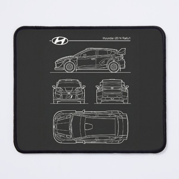 Item preview, Hyundai i20 N Rally1 Blueprint Modern WRC Race Car Technical Outline designed and sold by Motorline44.