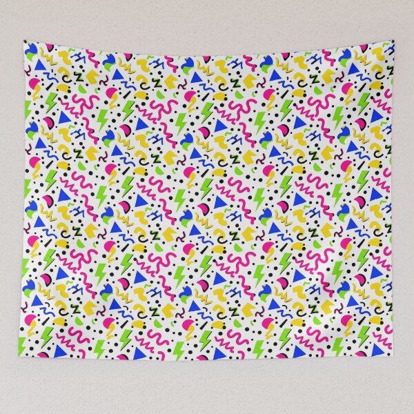 Item preview, Retro Memphis Geometric Seamless Pattern Print designed and sold by Inkworksbyshery.
