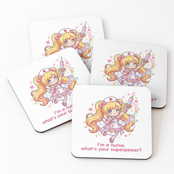 Item preview, Nurse Superpower Sticker - Kawaii Gamer Streamer Anime Art for Healthcare Workers designed and sold by Osmose-Studio ⭐⭐⭐⭐⭐.
