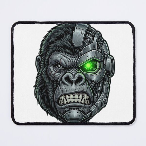 Item preview, Cyborg Gorilla Robotic Mecha Cyberpunk Art designed and sold by JeevanStickers.