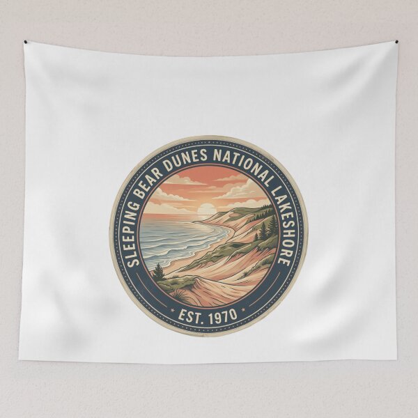 Item preview, Sleeping Bear Dunes National Lakeshore Est. 1970 Michigan National Park Traveler designed and sold by Simsimah26Parks.