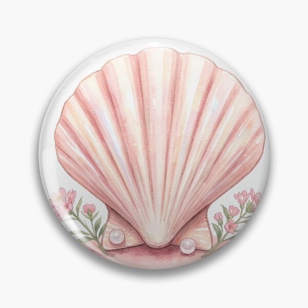 Item preview, Scallop Shell Pearl Watercolor Art -  Luxury Coastal Feminine Print designed and sold by LuminaArtRO.