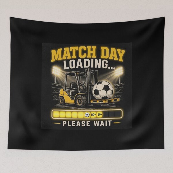 Item preview, MATCH DAY LOADING Forklift Soccer Funny Warehouse Football designed and sold by RetroNibylander.