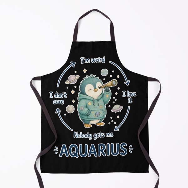 Item preview, Aquarius Weird Independent Cycle Cute Penguin Zodiac Meme Art designed and sold by AMS.