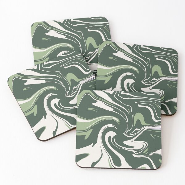 Item preview, Sage Green and Mint Fluid Marble Abstract designed and sold by CaramelCo.