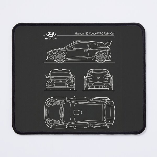 Item preview, Hyundai i20 Coupe WRC Blueprint Modern Rally Car Technical Outline designed and sold by Motorline44.