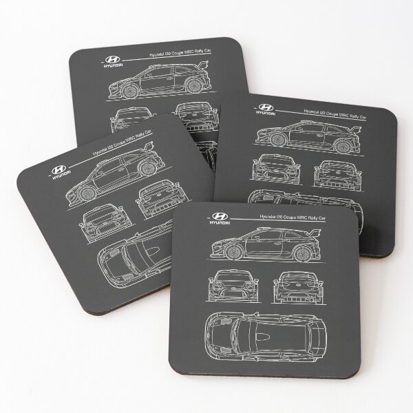 Item preview, Hyundai i20 Coupe WRC Blueprint Modern Rally Car Technical Outline designed and sold by Motorline44.