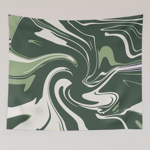 Item preview, Sage Green and Mint Fluid Marble Abstract designed and sold by CaramelCo.