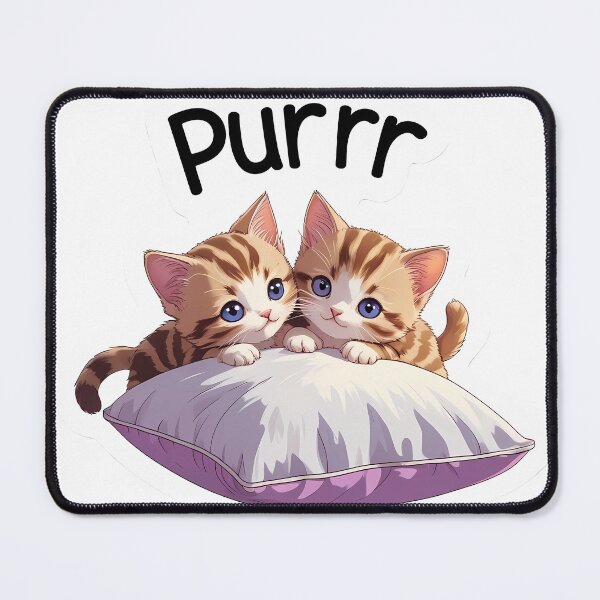 Item preview, Cute Anime Kittens Purrr Sticker designed and sold by villeTINY.