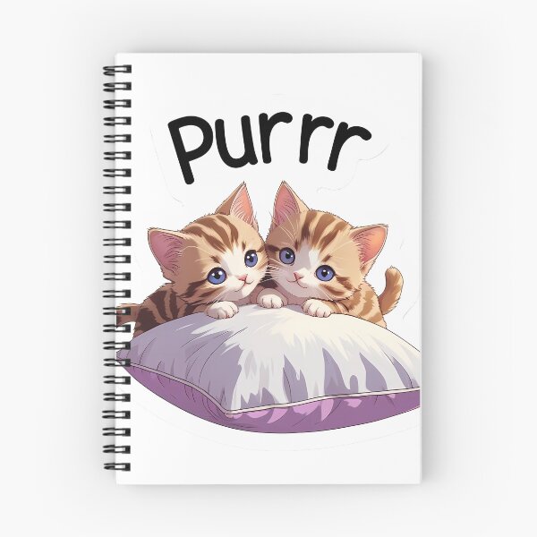 Item preview, Cute Anime Kittens Purrr Sticker designed and sold by villeTINY.