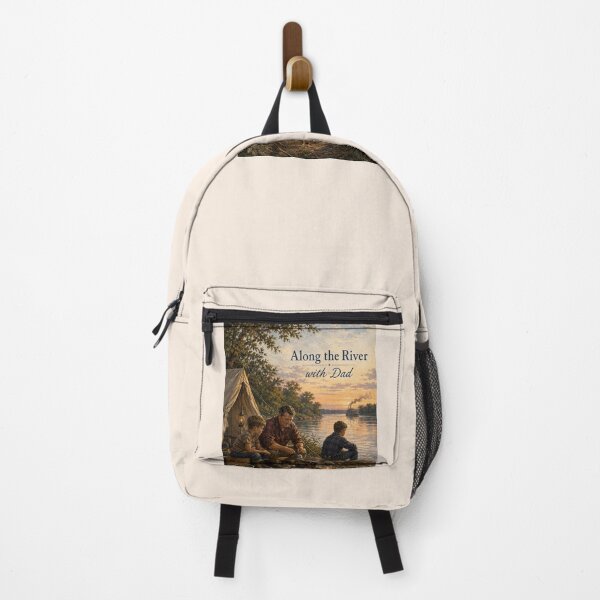 Item preview, Along the River with Dad – Nostalgic Camping Father’s Day Card designed and sold by Novel Works Studio.