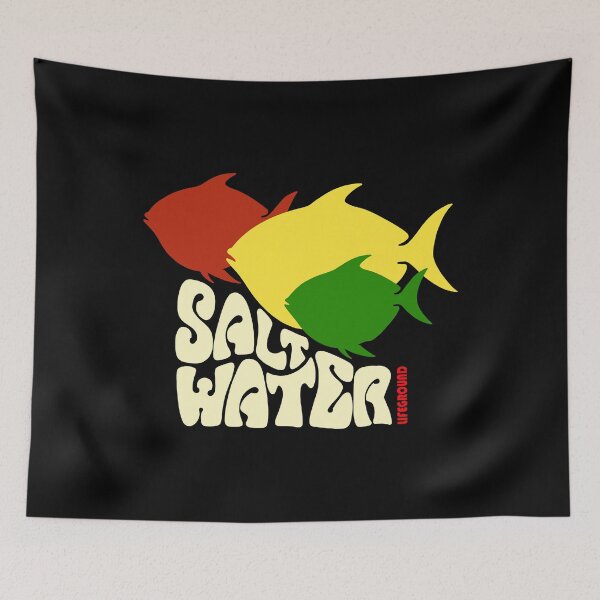 Item preview, Vintage Reggae Colors Marine Life - Salt Water LifeGround Retro Surf designed and sold by Alien-Theory.