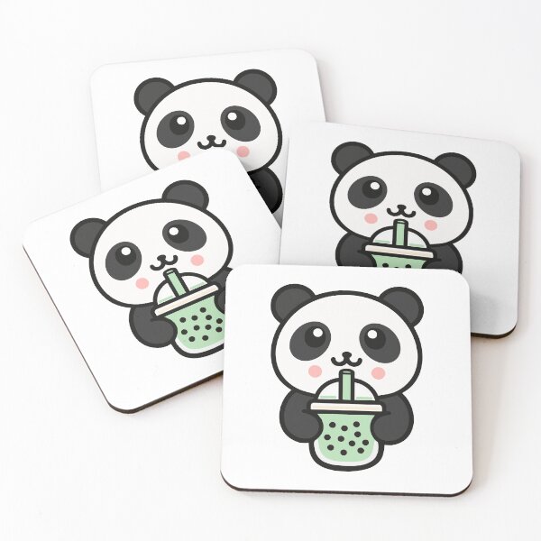 Item preview, Cute Kawaii Panda Drinking Bubble Tea designed and sold by IYI.