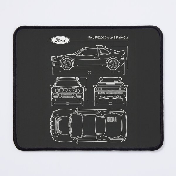 Item preview, Ford RS200 Group B Blueprint Classic Rally Car Technical Outline designed and sold by Motorline44.