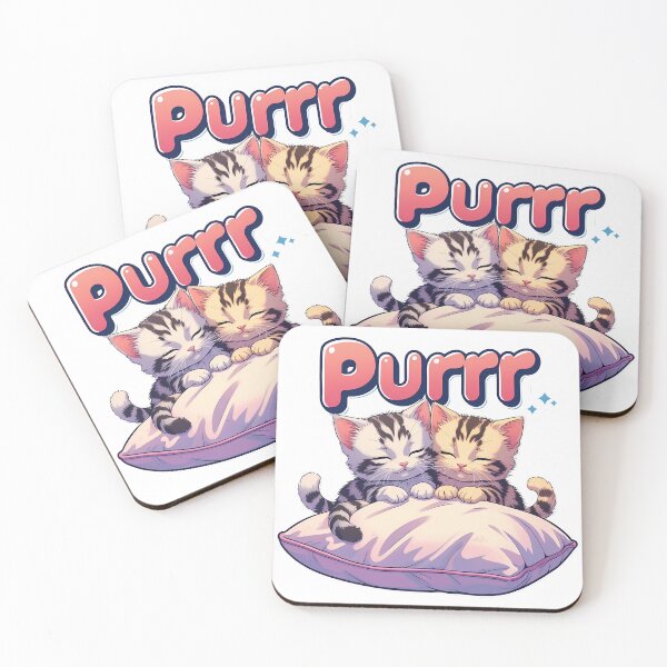 Item preview, Cozy Anime Kittens Sleeping Purrr Sticker designed and sold by villeTINY.
