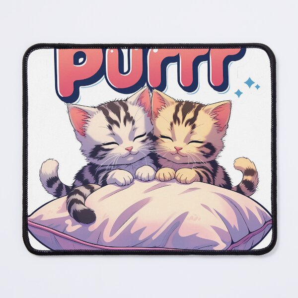 Item preview, Cozy Anime Kittens Sleeping Purrr Sticker designed and sold by villeTINY.