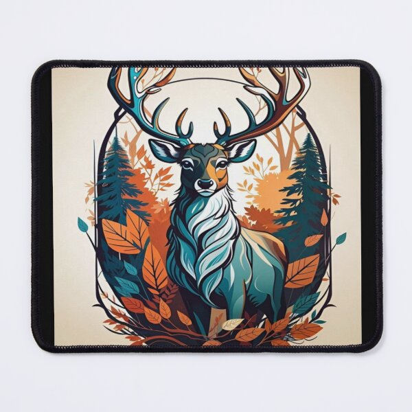 Item preview, Majestic Forest Stag Autumn Artwork designed and sold by NivyasArtistry.
