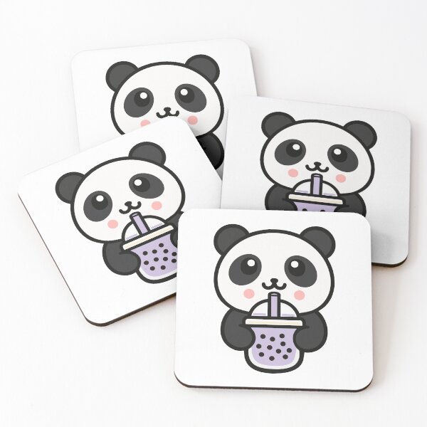 Item preview, Cute Kawaii Panda Drinking Bubble Tea designed and sold by IYI.