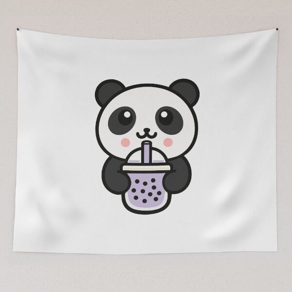 Item preview, Cute Kawaii Panda Drinking Bubble Tea designed and sold by IYI.