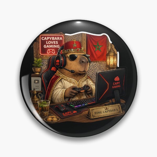 Item preview, Capybara Gaming Cartoon Design Morocco designed and sold by Aramdesing.