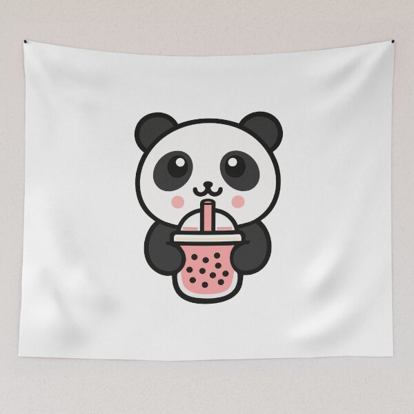 Item preview, Cute Kawaii Panda Drinking Bubble Tea designed and sold by IYI.