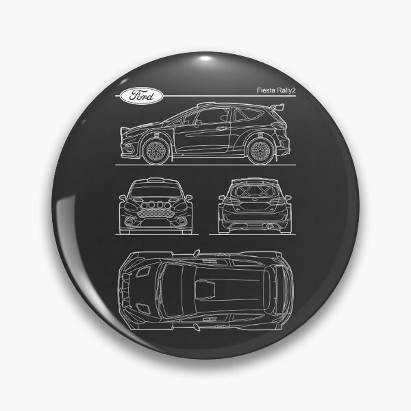 Item preview, Ford Fiesta Rally2 Blueprint Modern Race Car Technical Outline designed and sold by Motorline44.
