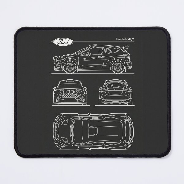 Item preview, Ford Fiesta Rally2 Blueprint Modern Race Car Technical Outline designed and sold by Motorline44.