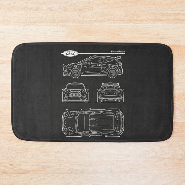 Item preview, Ford Fiesta Rally2 Blueprint Modern Race Car Technical Outline designed and sold by Motorline44.