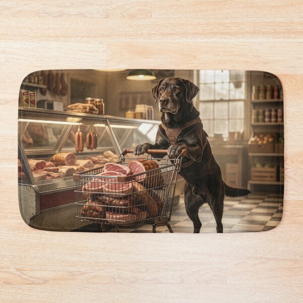 Item preview, Black Lab Prepares a Backyard Barbeque Party designed and sold by Tridentulus.