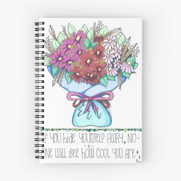 Aperçu de l'œuvre Madison - Bouquet de fleurs dessiné à la main, affirmation positive créée et vendue par AJPrettyObscene.