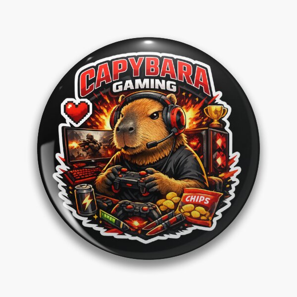 Item preview, Capybara Gaming Cartoon Design designed and sold by Aramdesing.