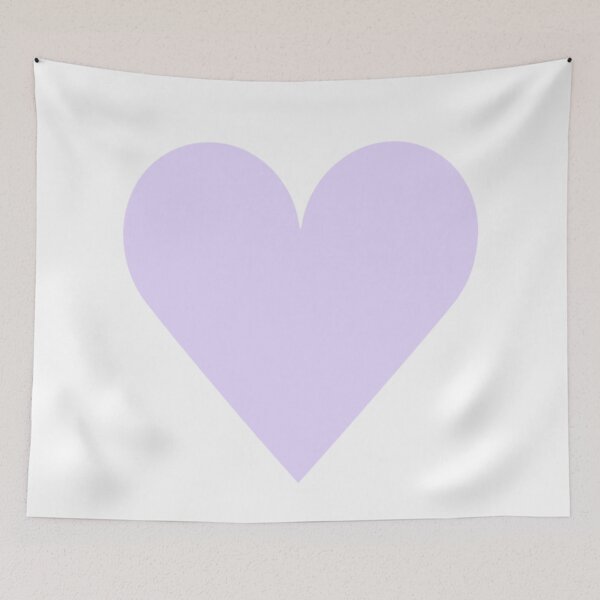Item preview, Single LILAC LOVE HEART on a WHITE Background designed and sold by RachelMacht.