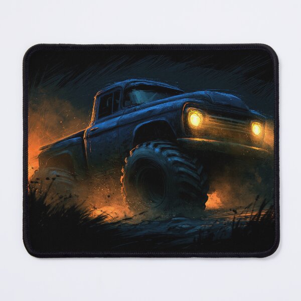 Item preview, Blue Truck with Golden Headlights in Fog designed and sold by Piotrek0001.