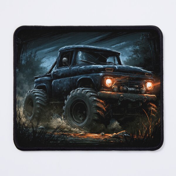 Item preview, Dark Truck in Deep Blue Night Fog designed and sold by Piotrek0001.