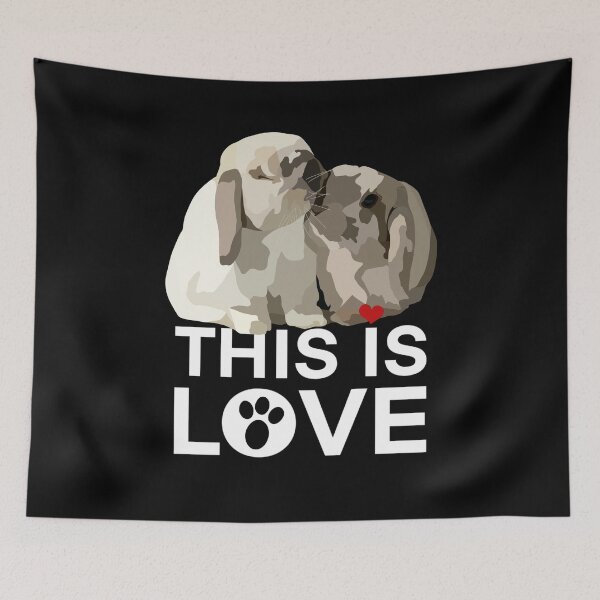 Item preview, Two Loving Lop Bunnies designed and sold by Just-Arts-4U.